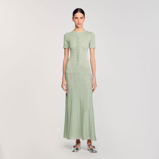 Langes Strickkleid