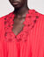 Robe courte à détails fleurs