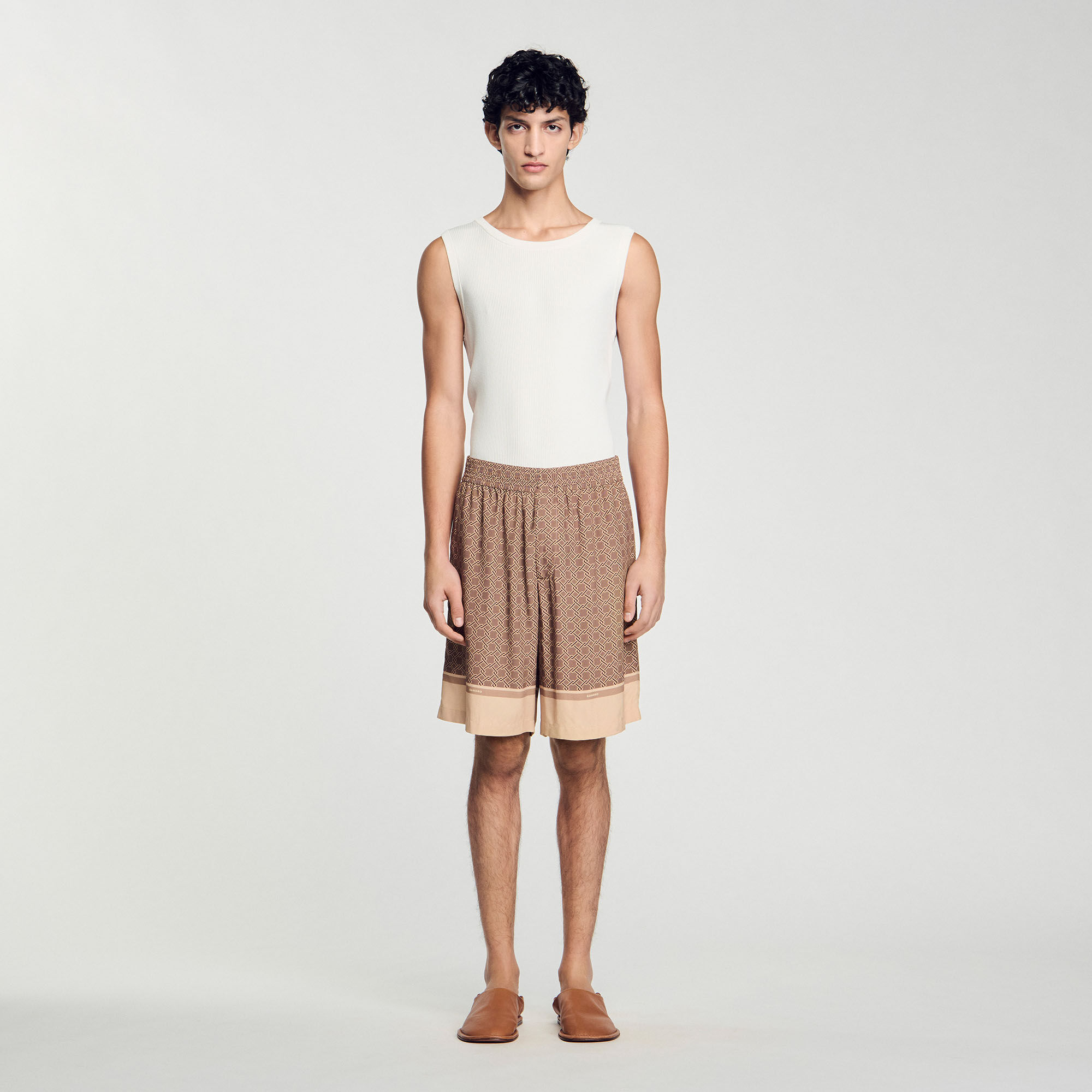 Fließende Bermudashorts mit Print