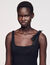 Langes Kleid aus Materialmix