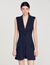 Robe courte tailleur plissée 