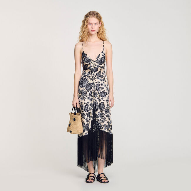 Langes Kleid mit Blumenprint