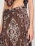 Pleated maxi skirt with bandana motif.