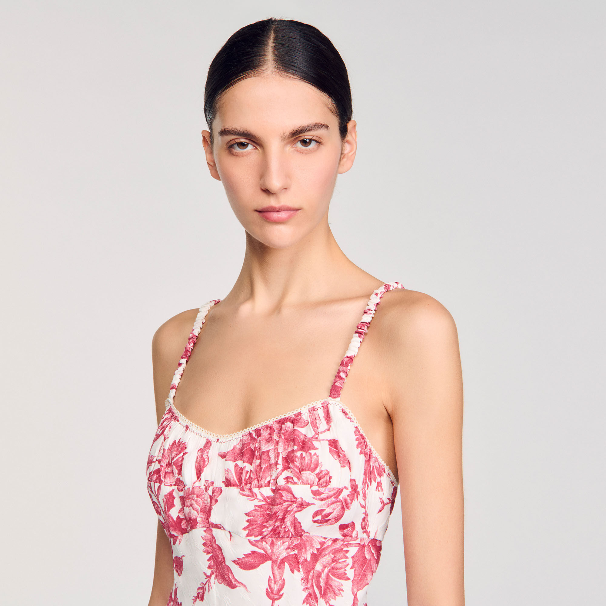 Langes Kleid mit Blumenprint