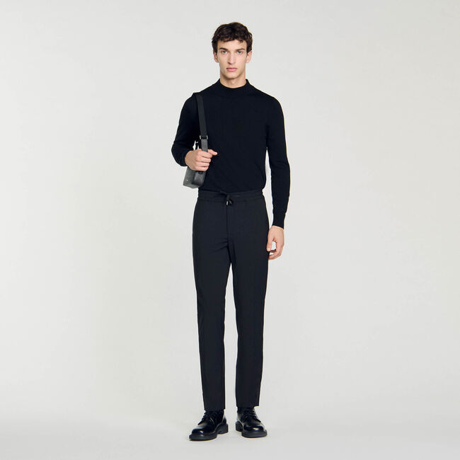 Pantalon droit élastiqué