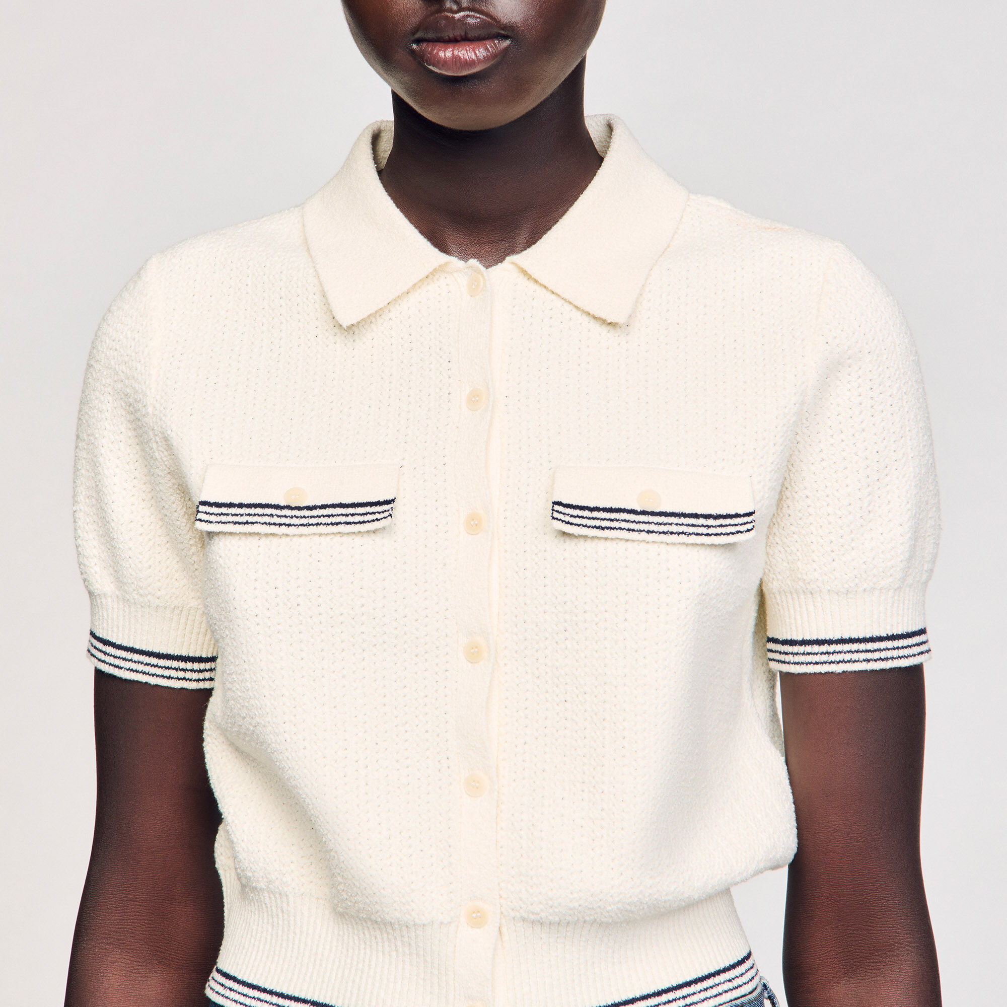 Short-sleeved cardigan