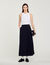 Curb chain buckle pleated skirt