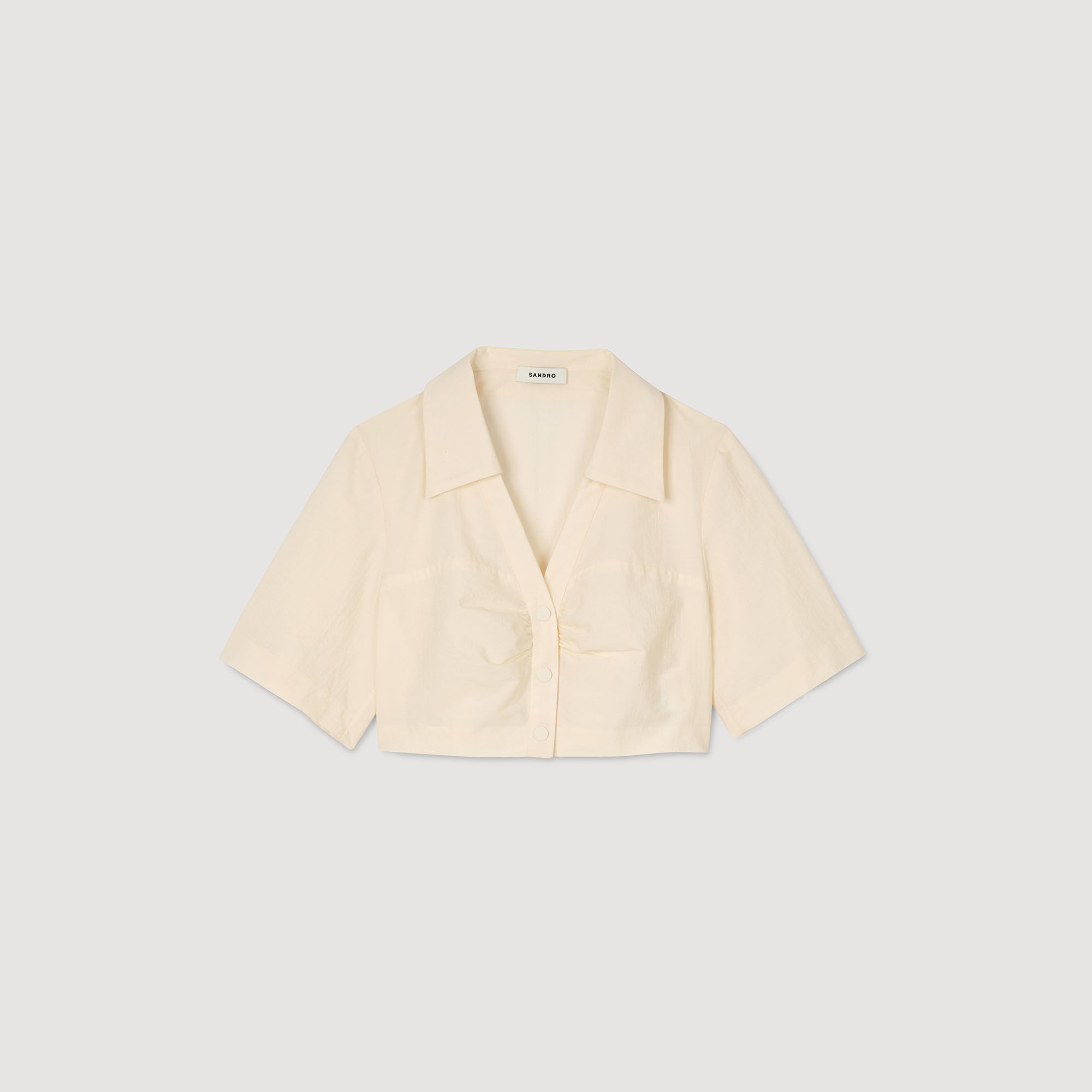 Chemise courte froncée