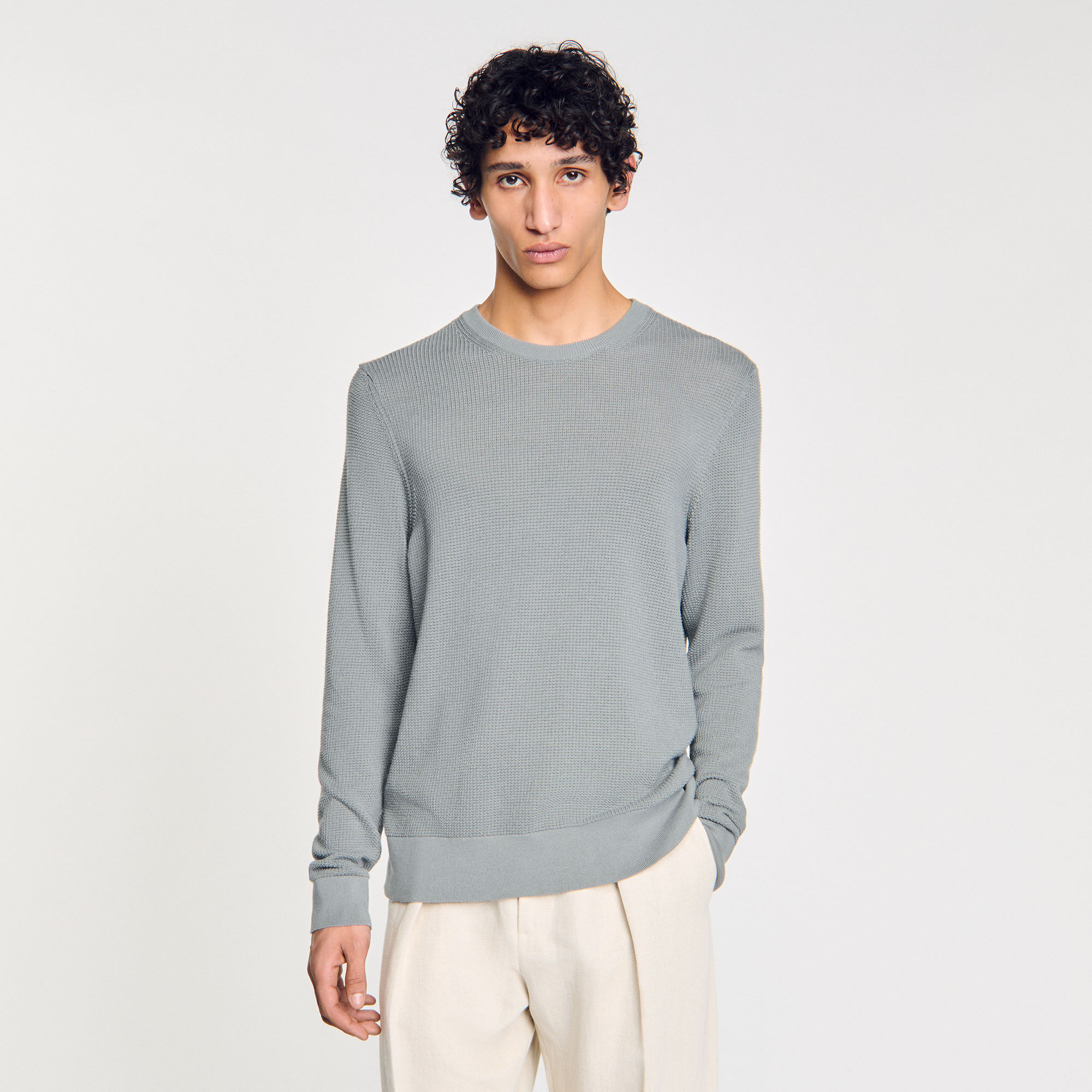 Textured knit jumper