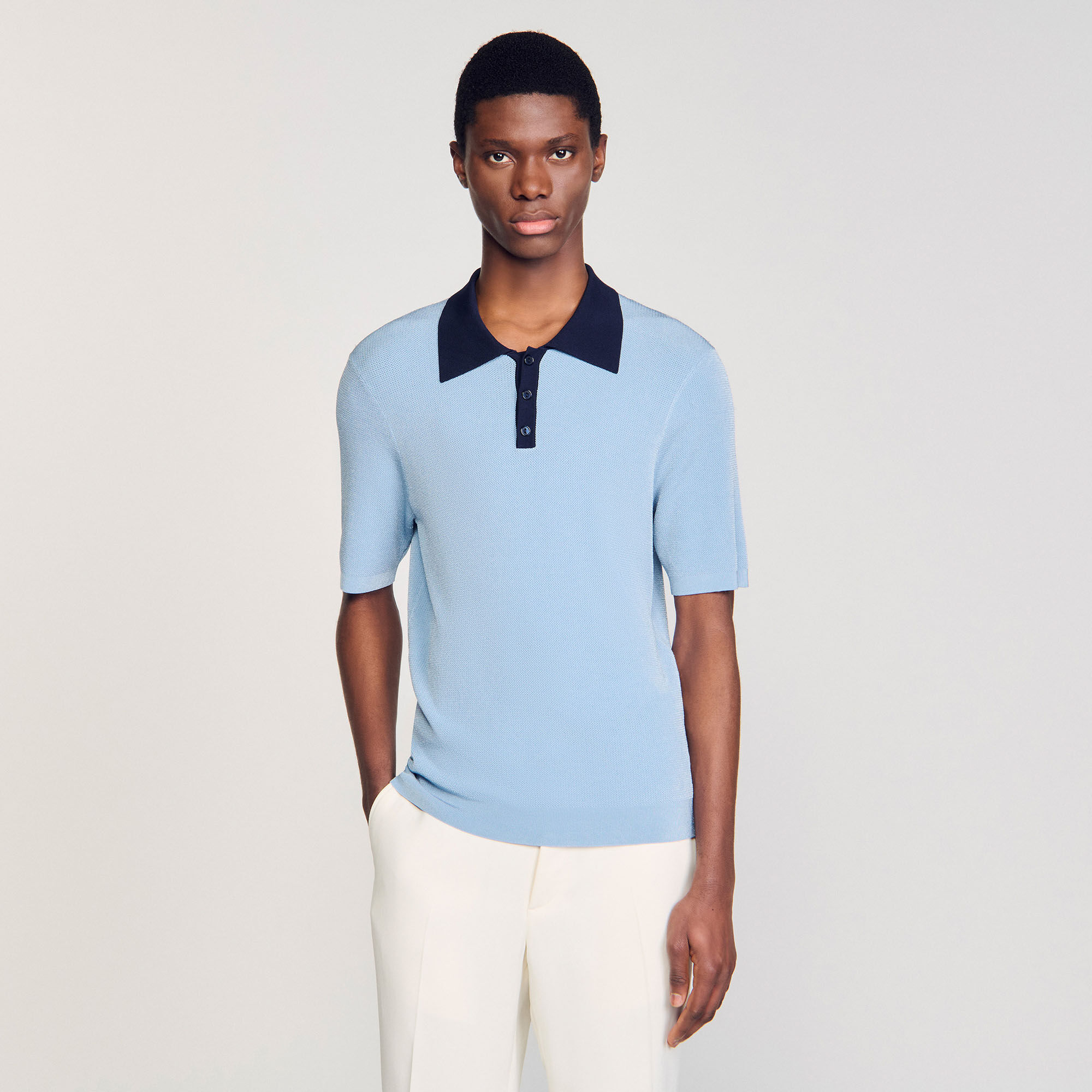 Zweifarbiges Poloshirt
