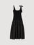 Langes Kleid aus Materialmix
