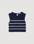 Sleeveless striped T-shirt