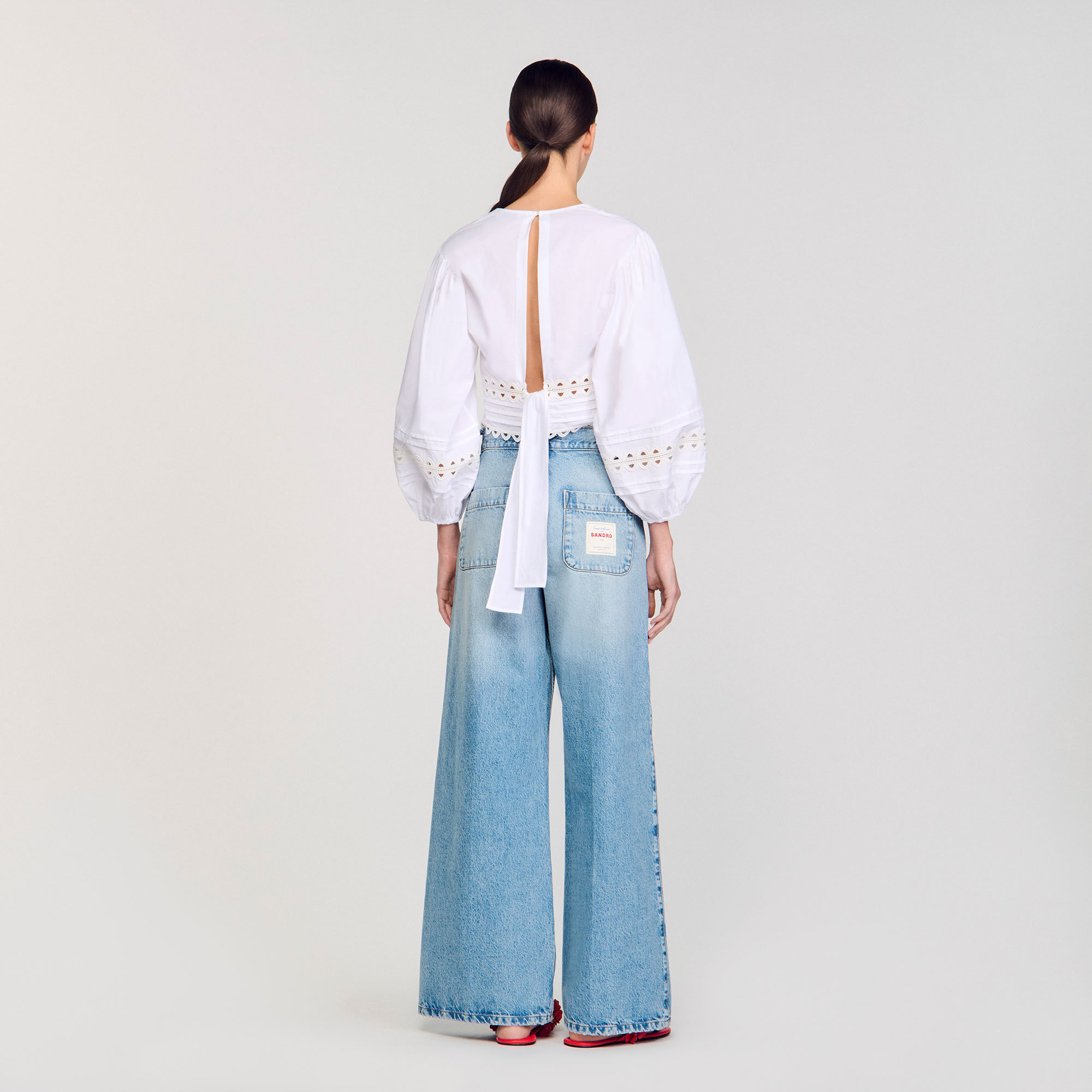 Poplin crop top