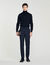 Elasticated straight-leg trousers