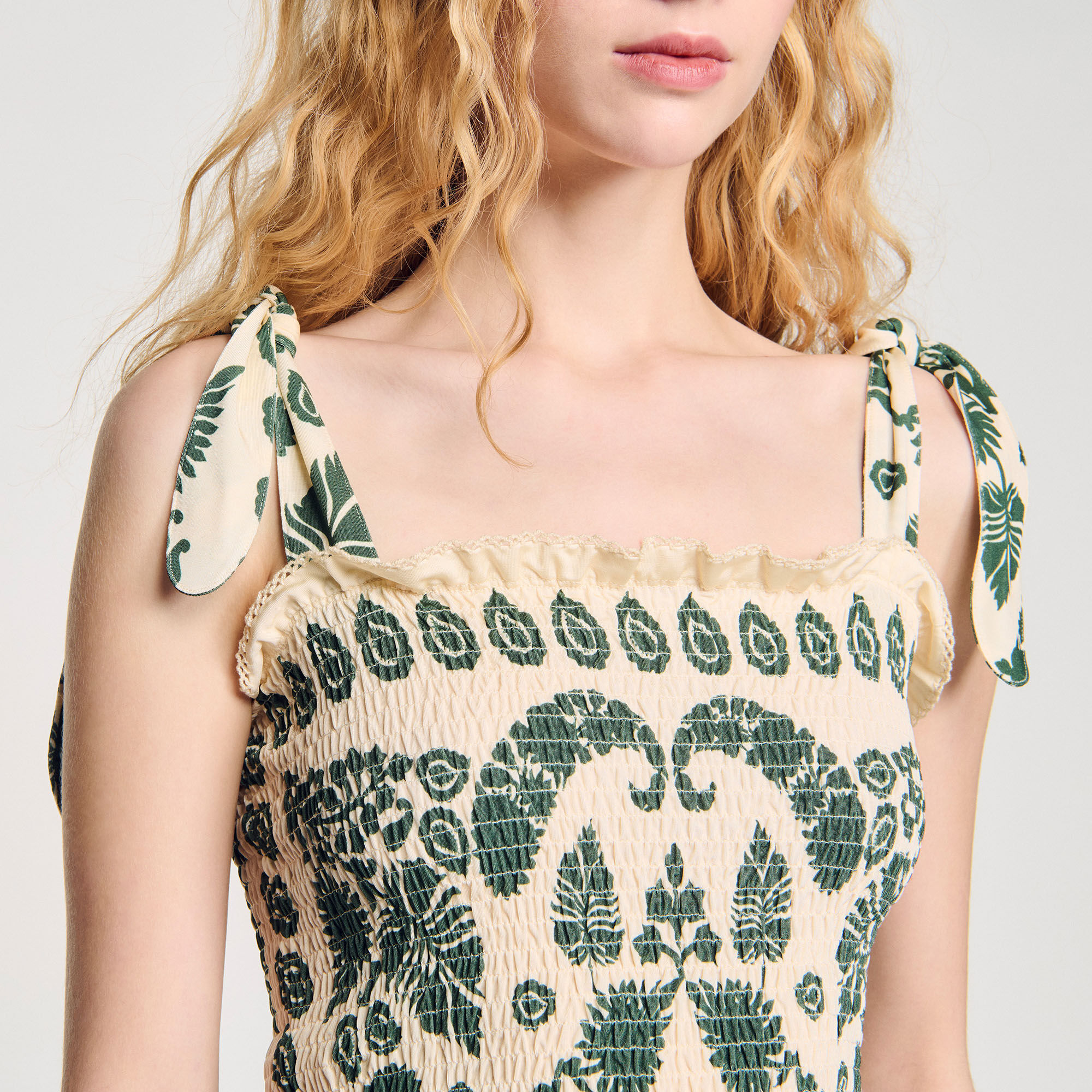 Gesmoktes Top mit Blumenprint