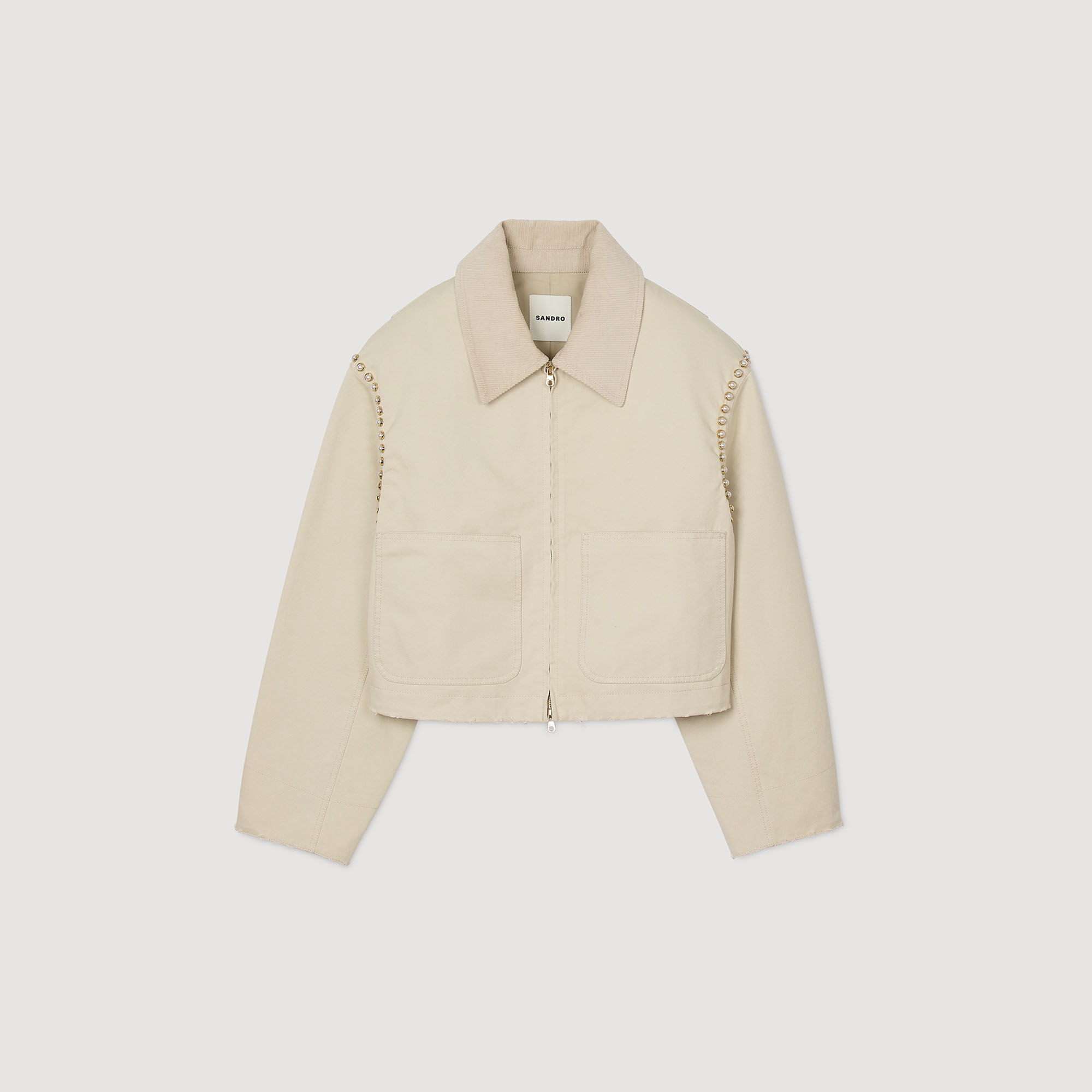 Blouson à détails perlés