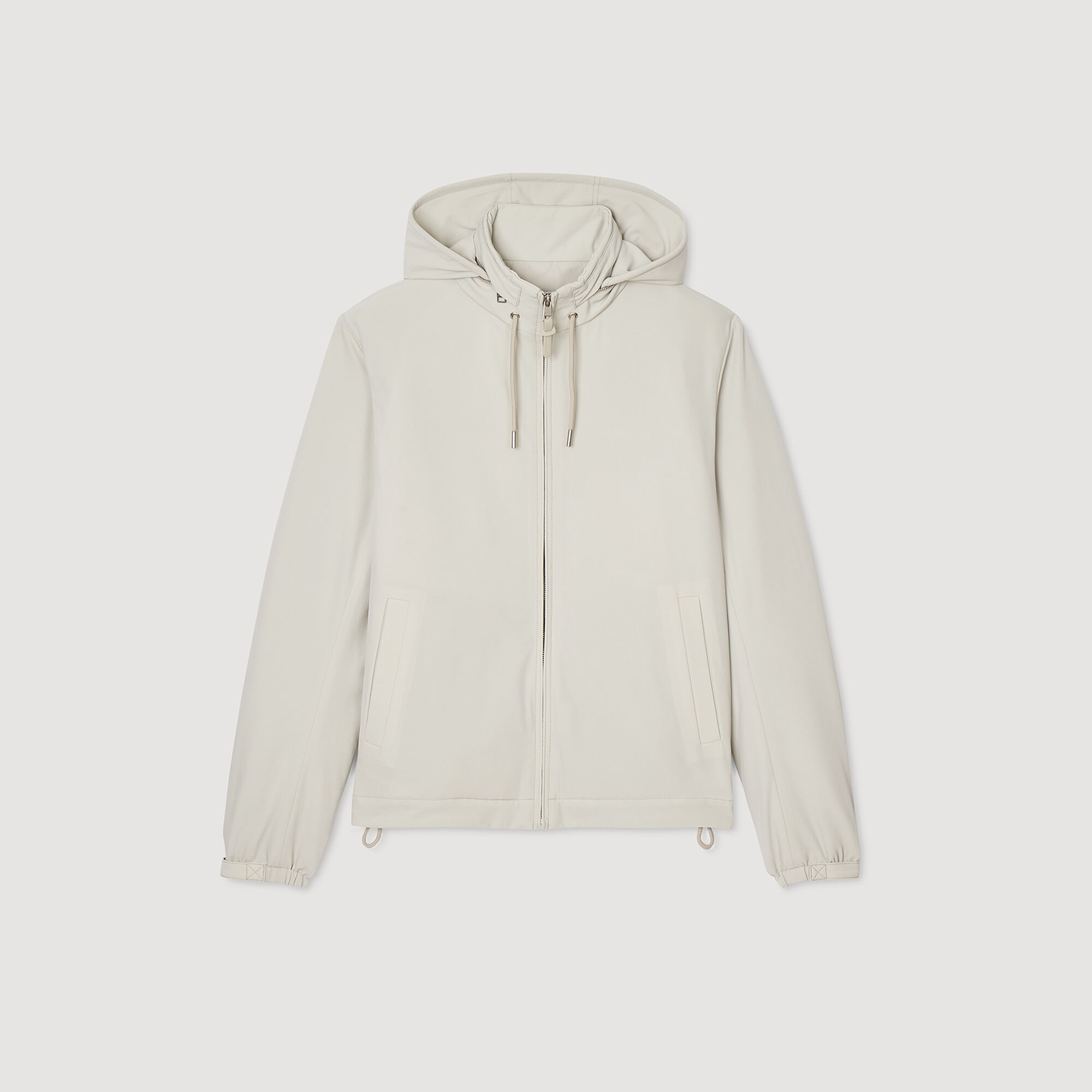 Zip-up hooded jacket
