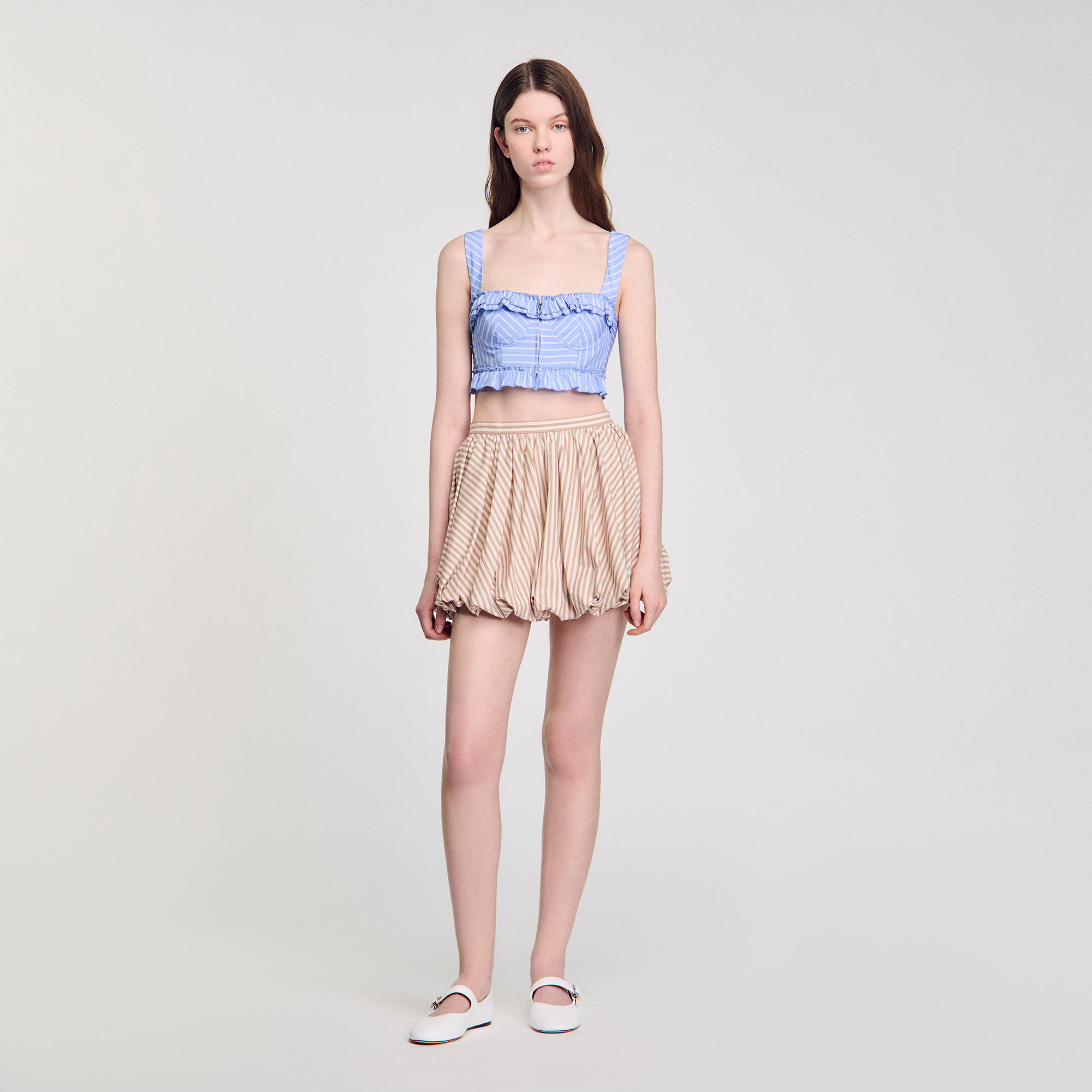 Kurzes gestreiftes Top