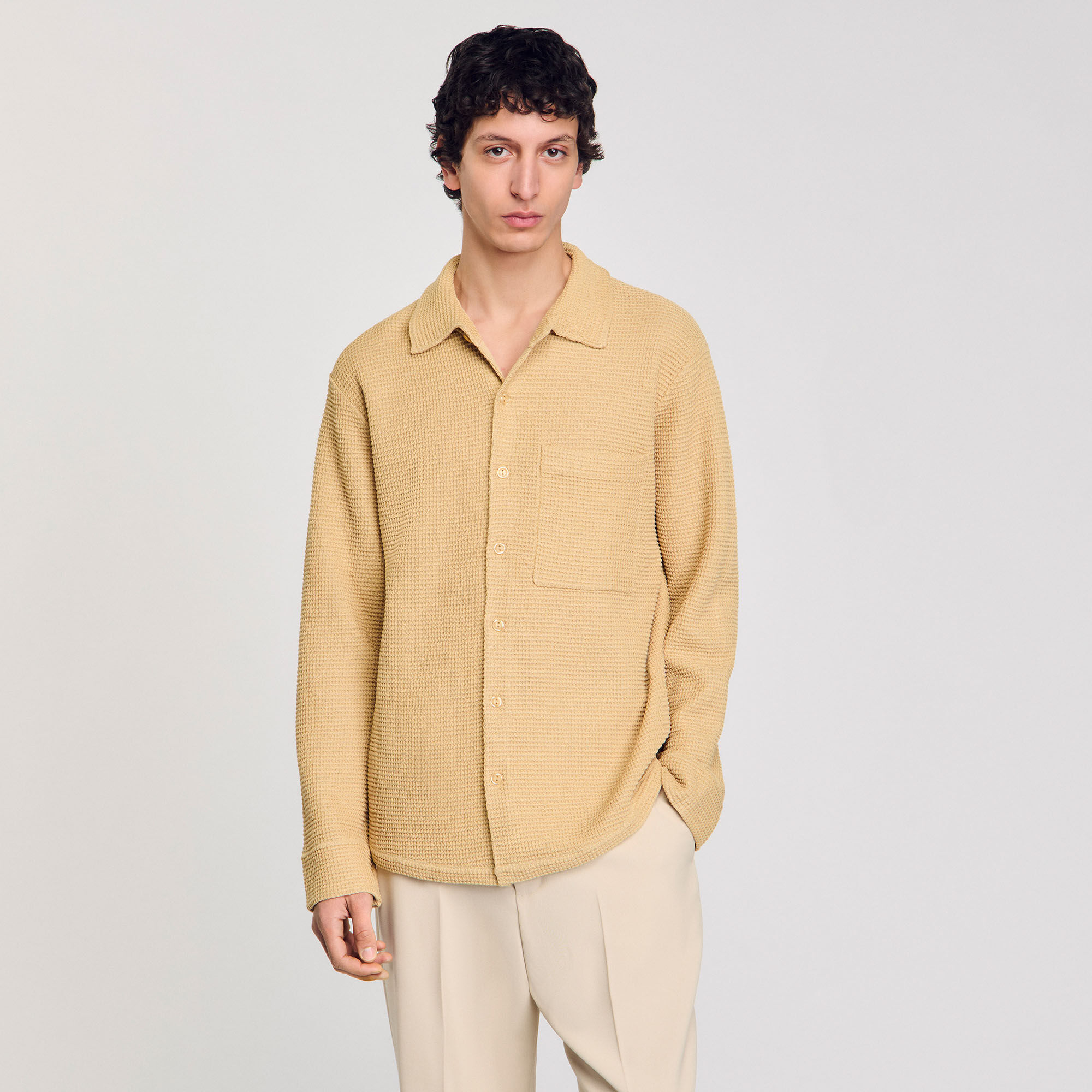 Oversize-Strickhemd