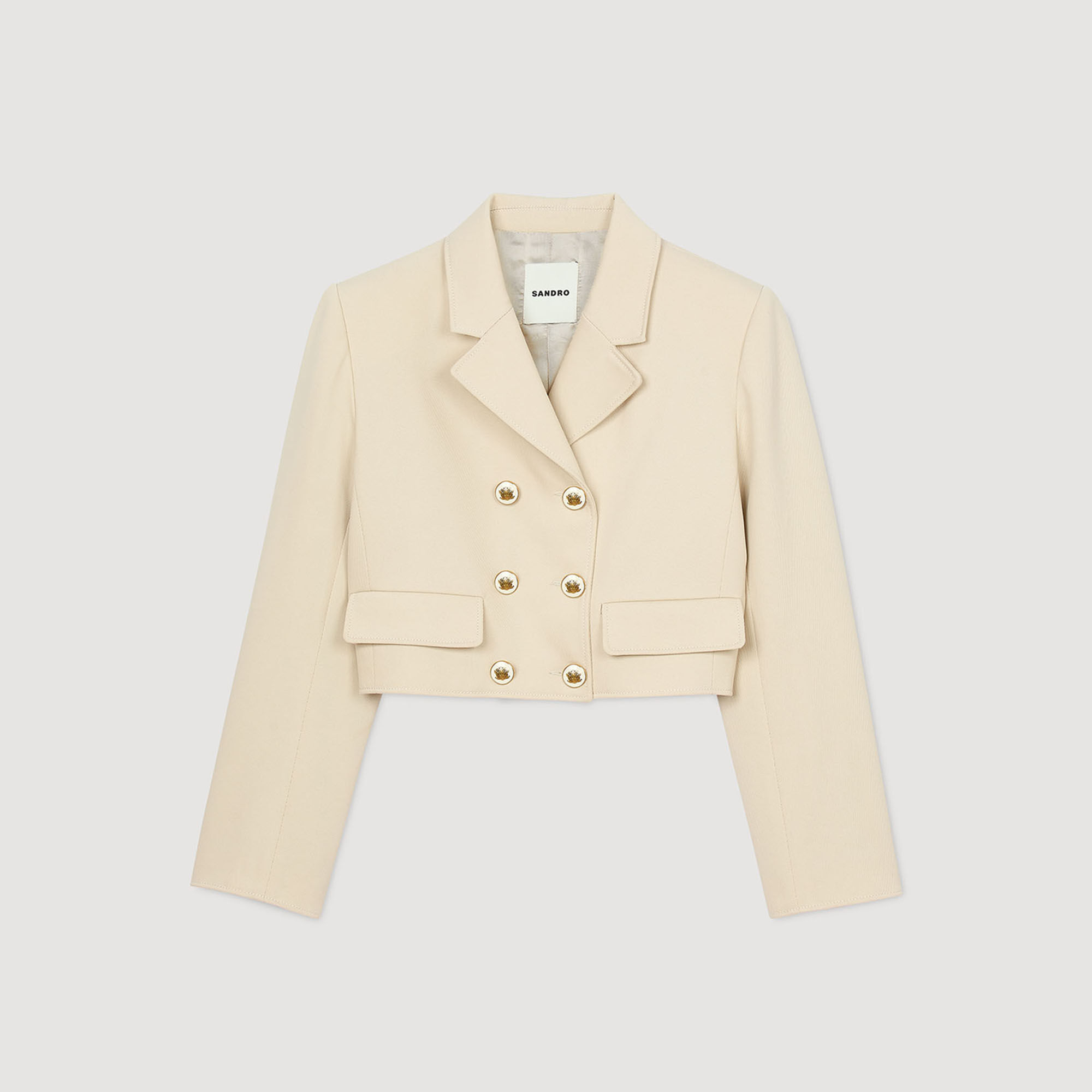 Kurze Jacke mit Knopfverschluss