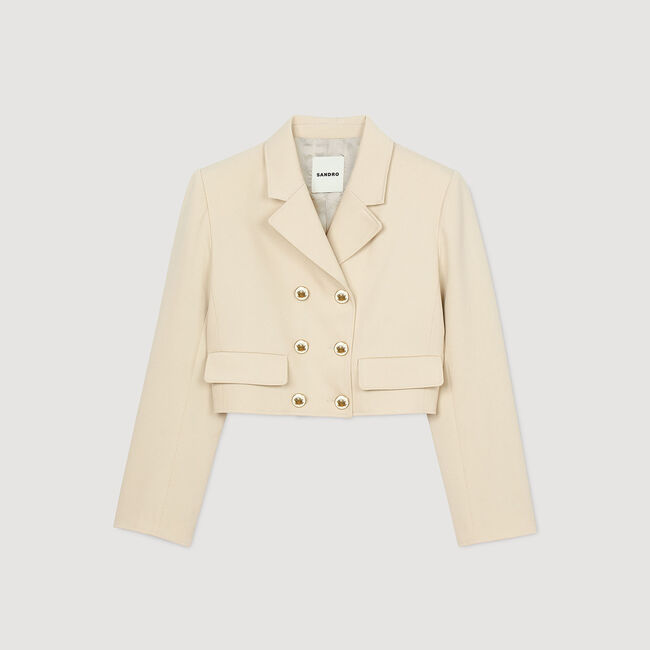Cropped buttoned jacket
