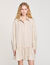 Robe chemise strassée à rayures