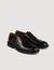 Glazed leather derbies