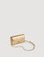 Pochette aus goldfarbenem Leder