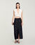Satin-effect crop top
