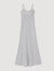 Langes gestreiftes Trägerkleid
