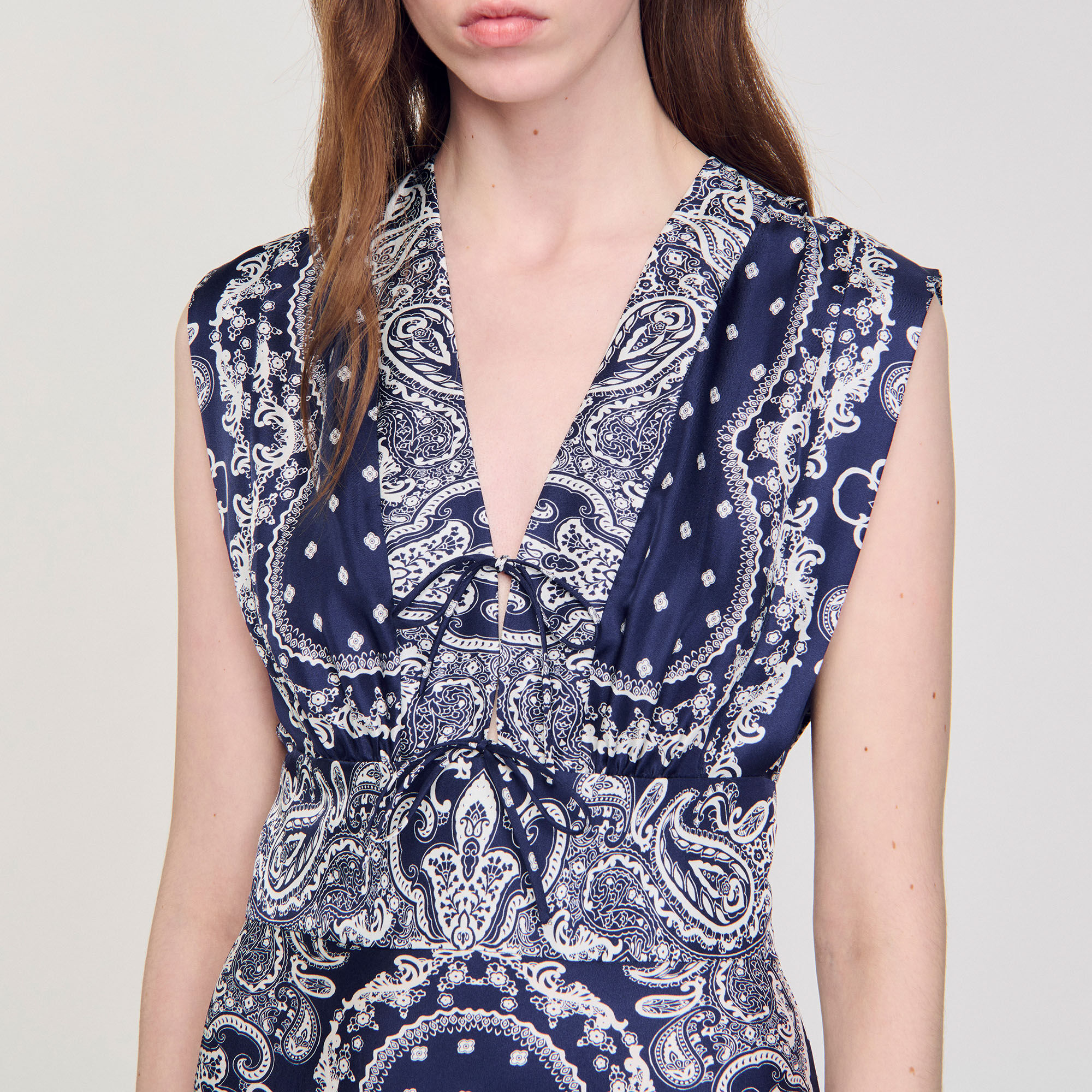 Robe longue à imprimé bandana