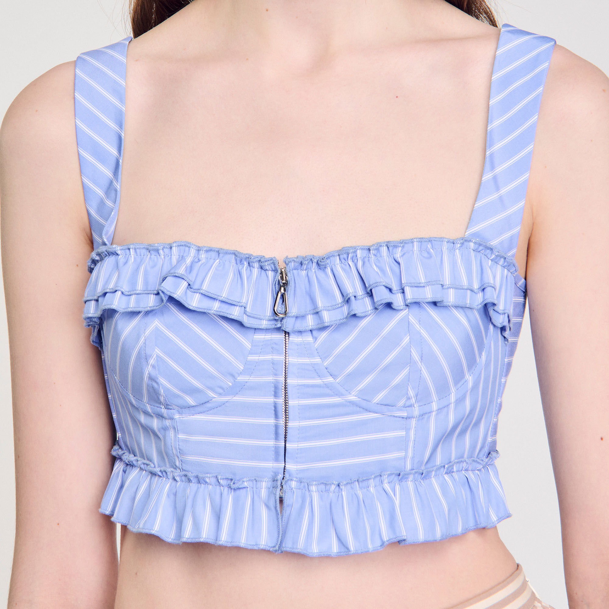 Kurzes gestreiftes Top