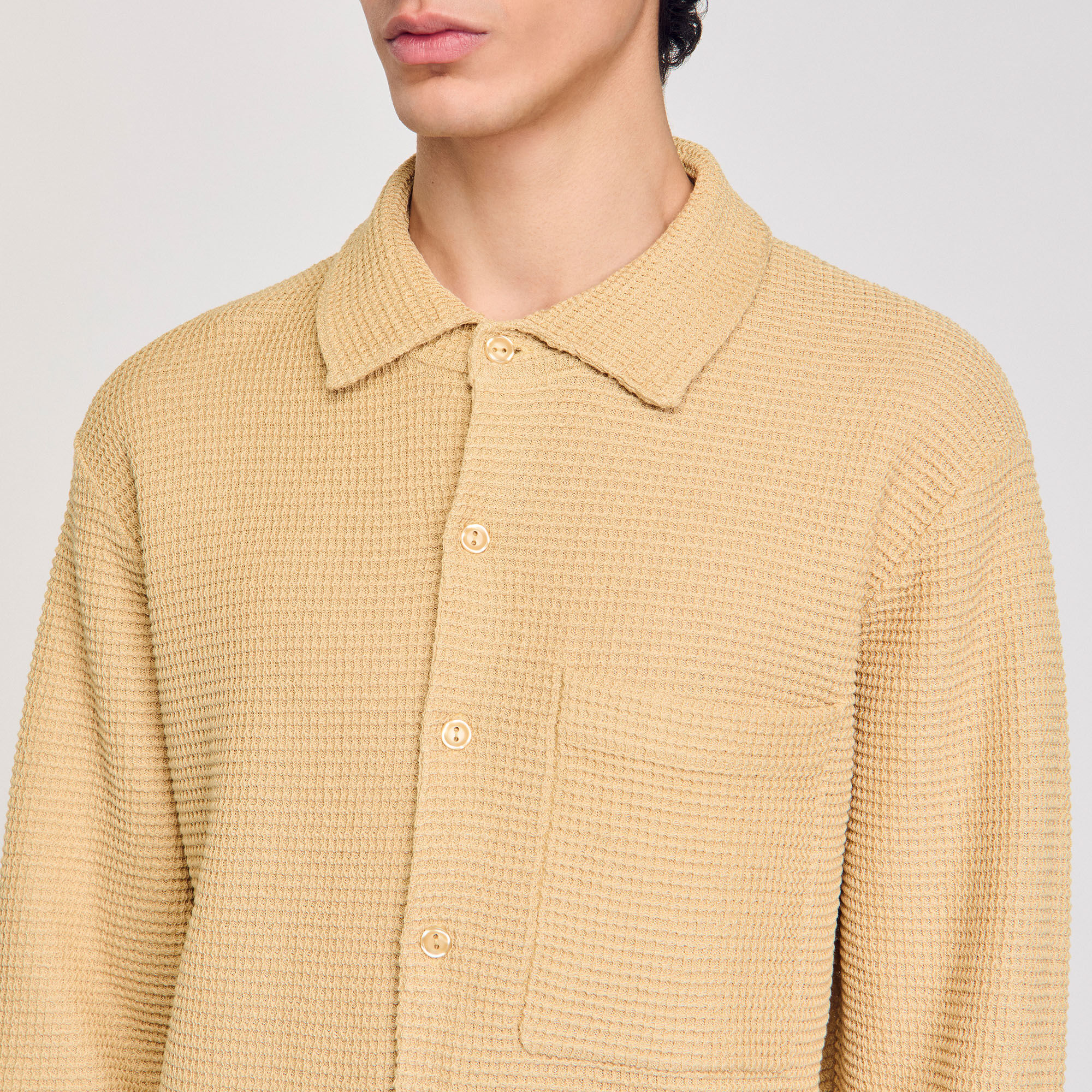 Oversize-Strickhemd