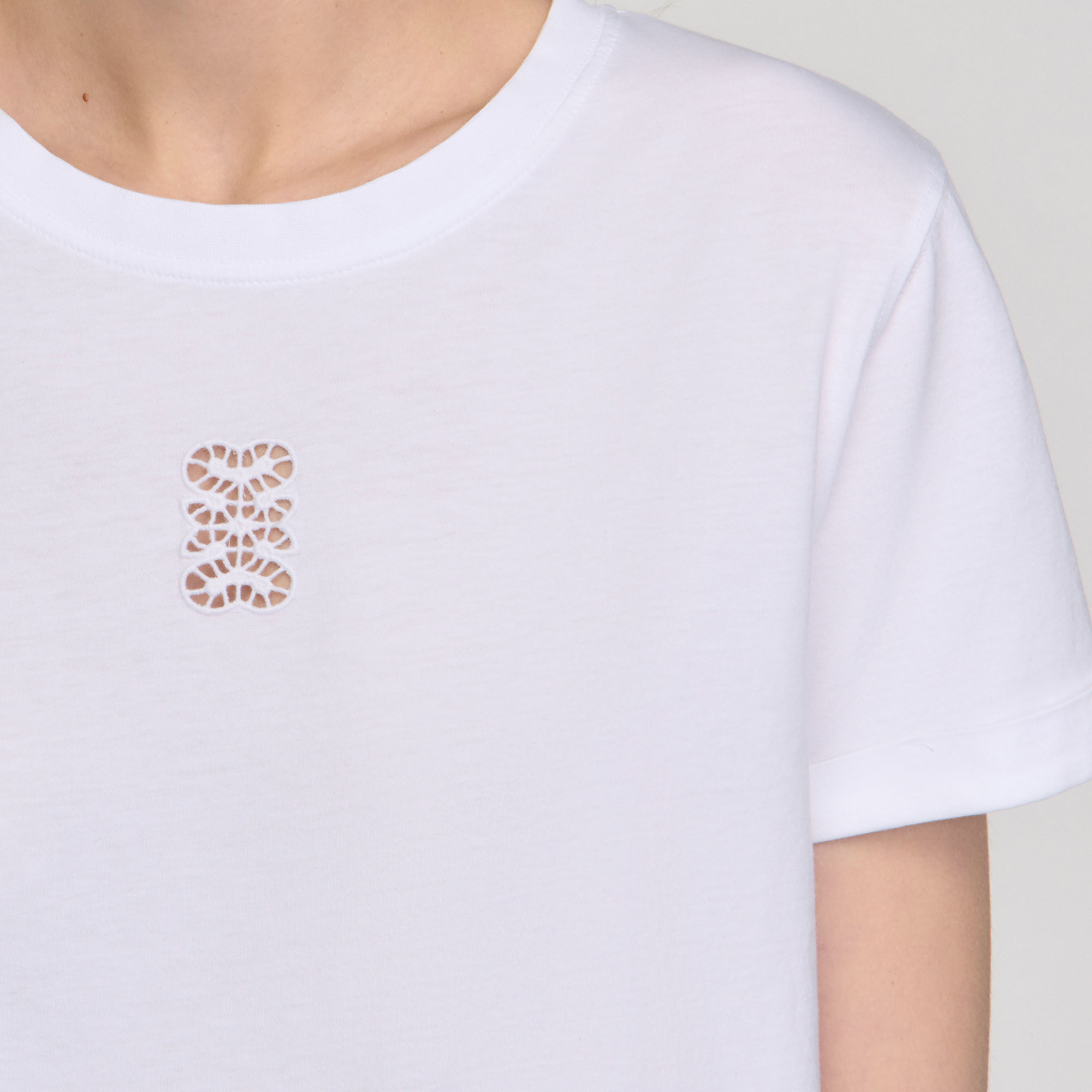 T-shirt en coton à broderie