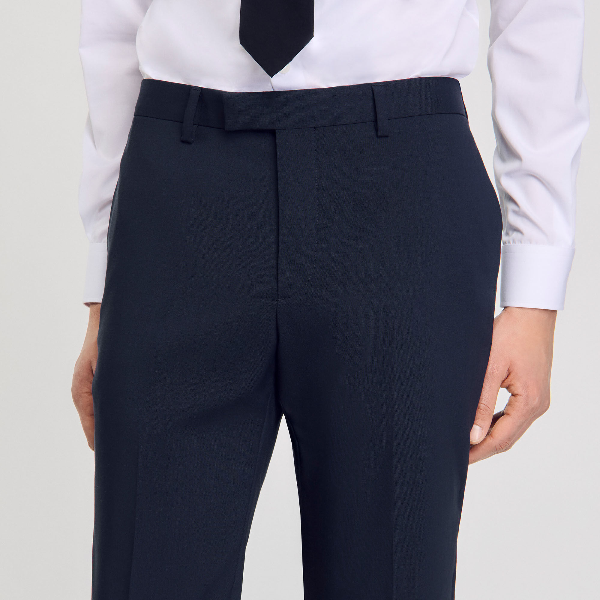Wool suit trousers