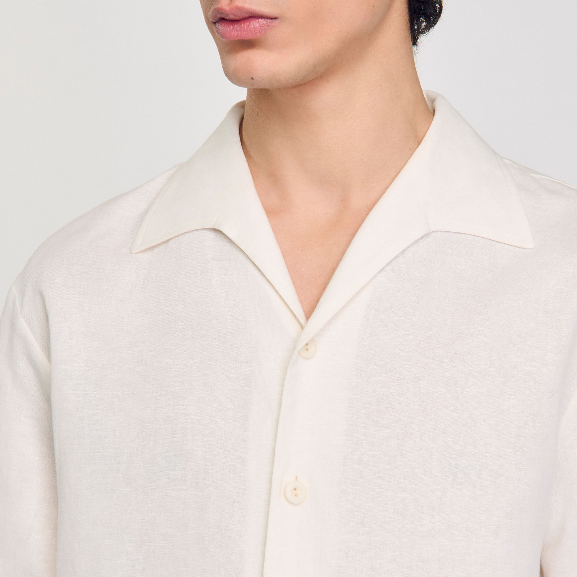 Chemise en coton et lin