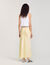 Long satin-effect skirt