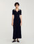 Langes Strickkleid mit Nieten