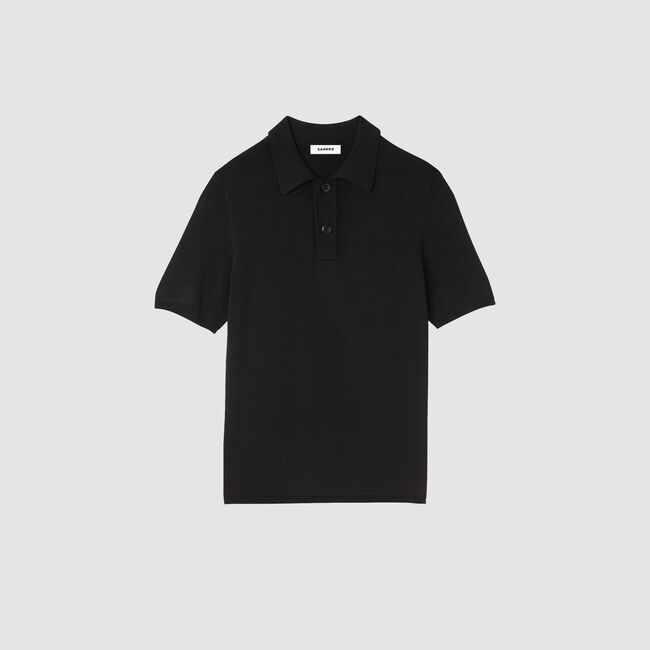 Polo en maille à manches courtes