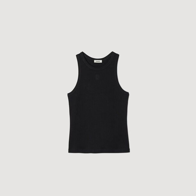 Embroidered vest top