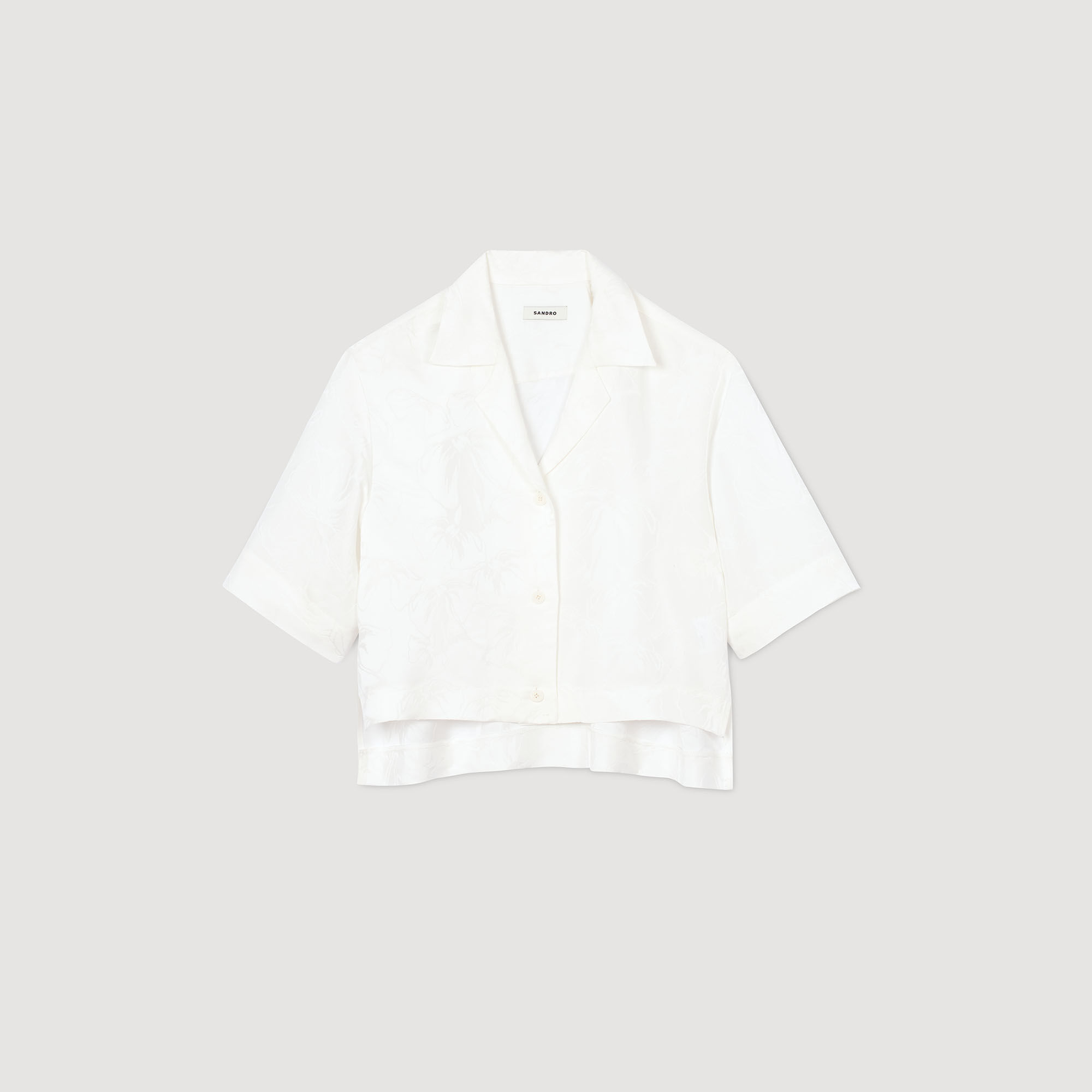 Kurzes Hemd mit Jacquard-Bloem