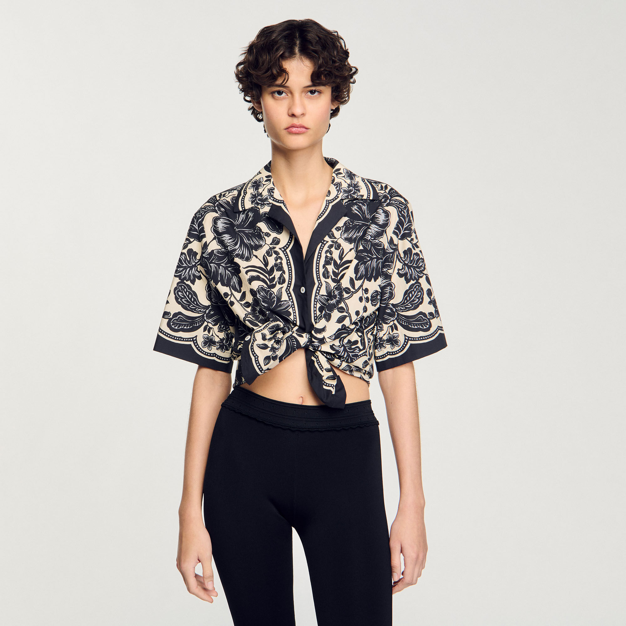 Floral motif shirt