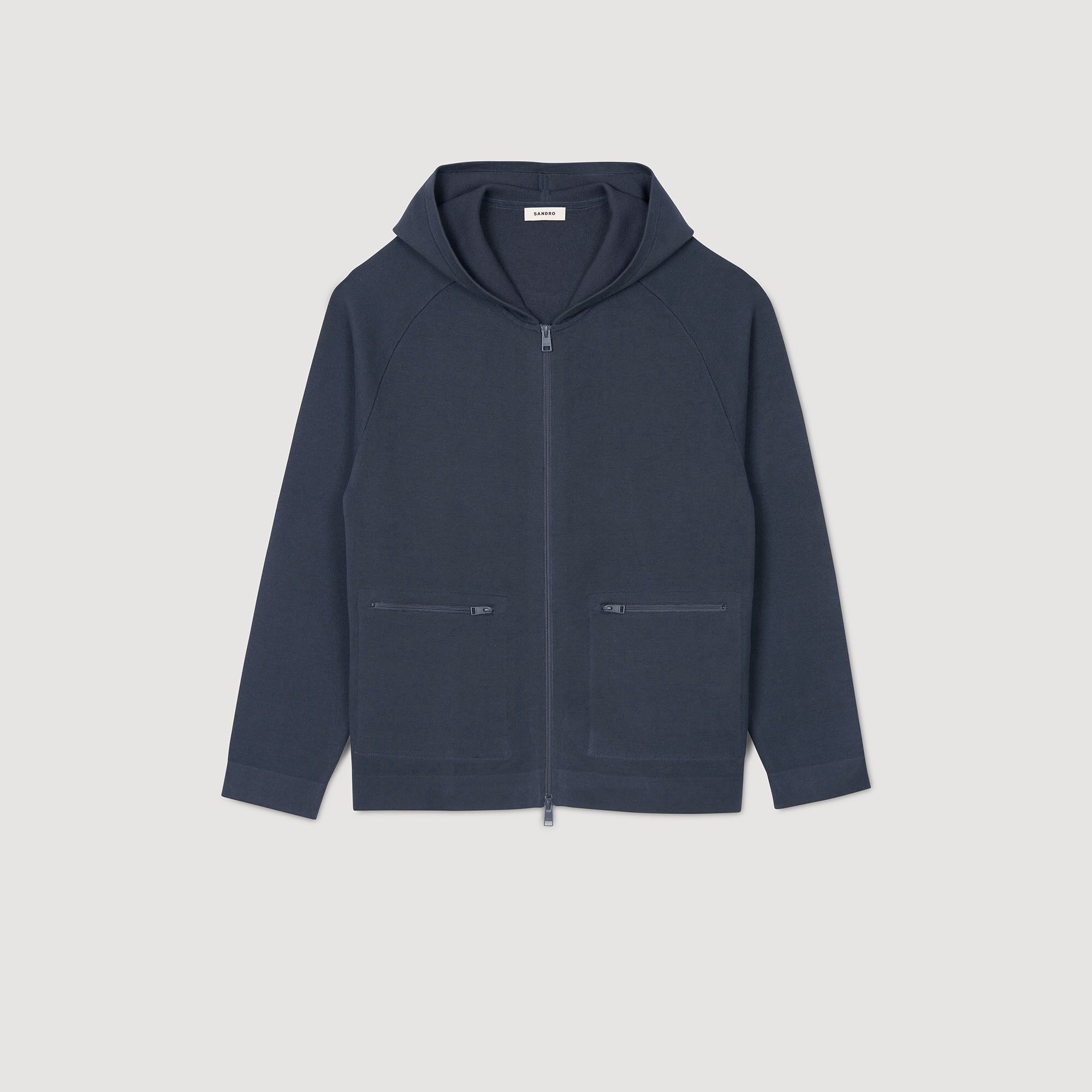 Cardigan à capuche en maille milano