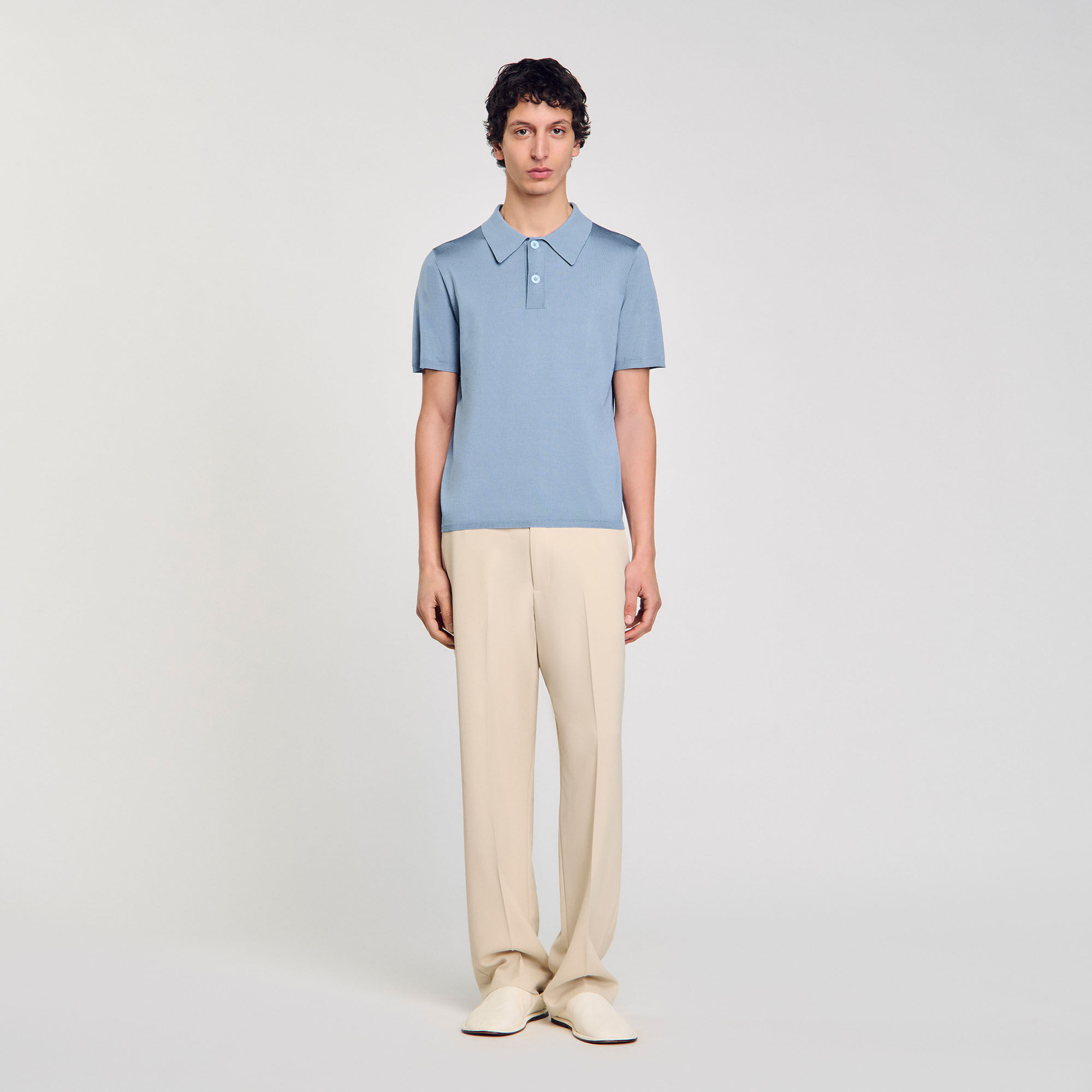 Polo en maille à manches courtes
