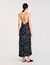 Robe longue en soie imprimée
