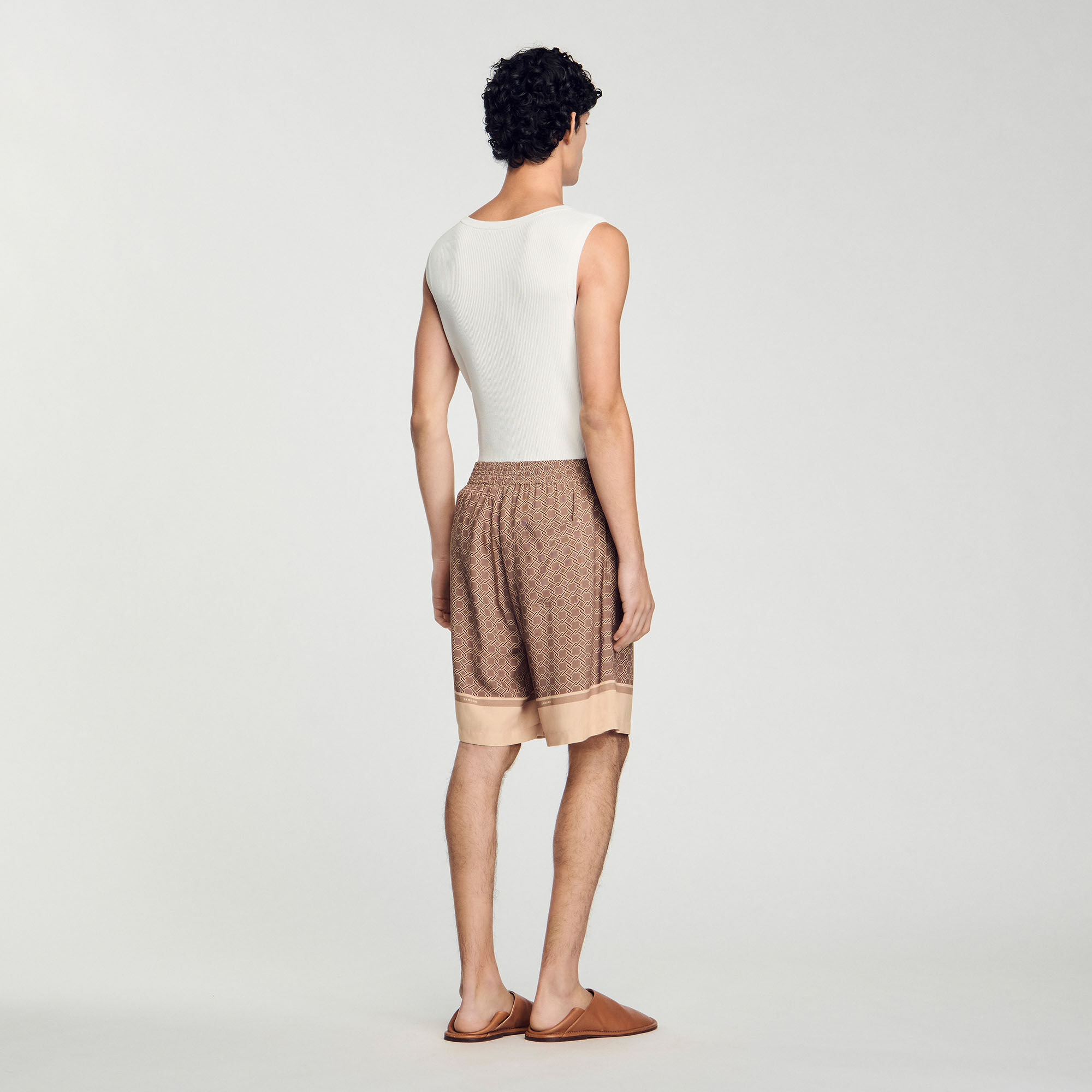 Fließende Bermudashorts mit Print