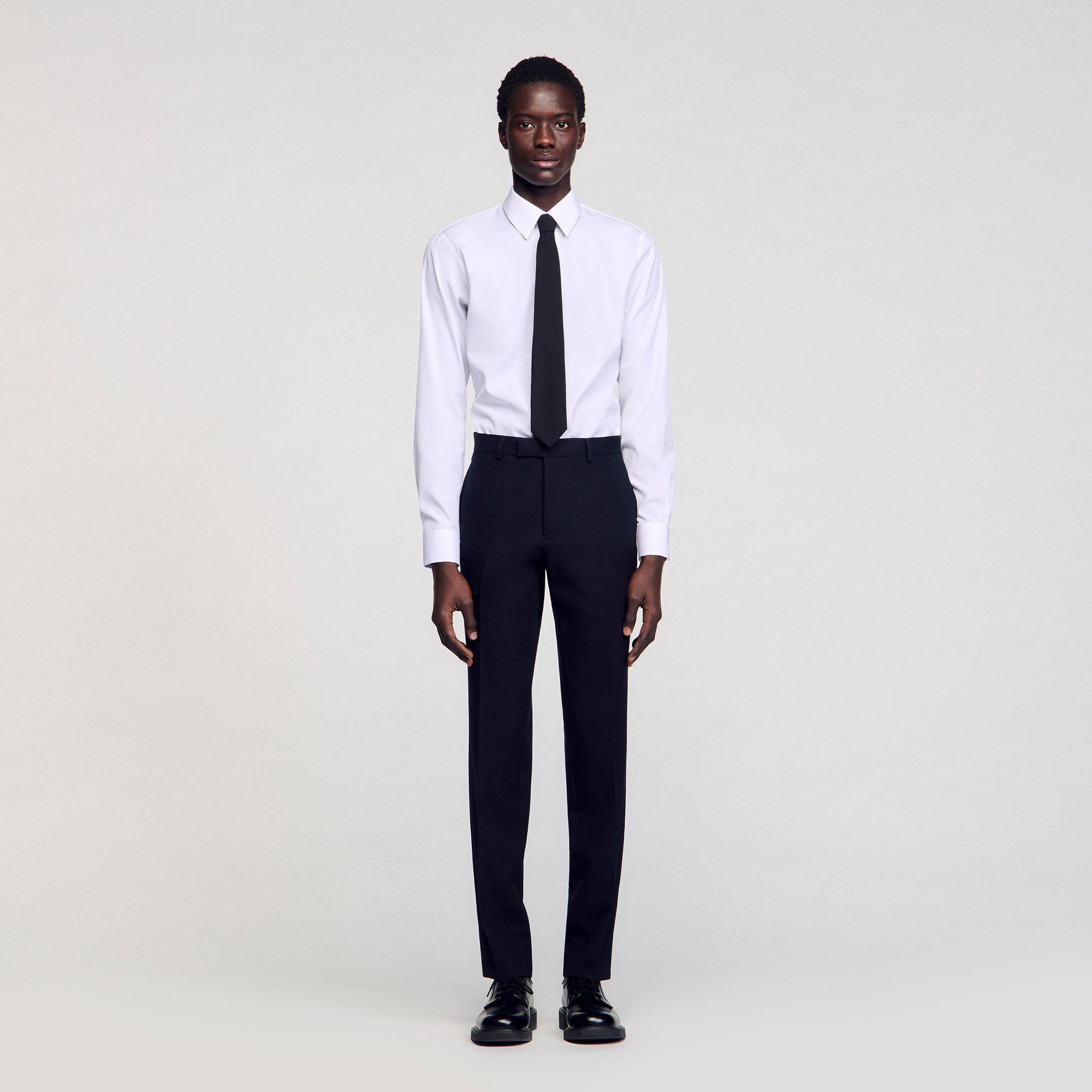 Wool suit trousers