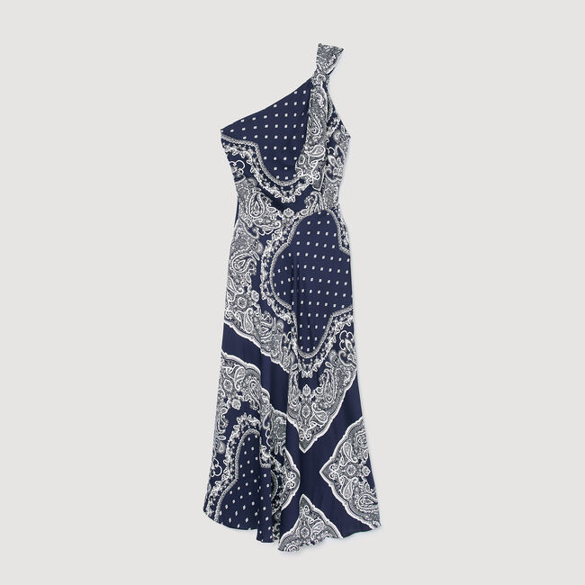 Langes Kleid mit Bandana-Muster