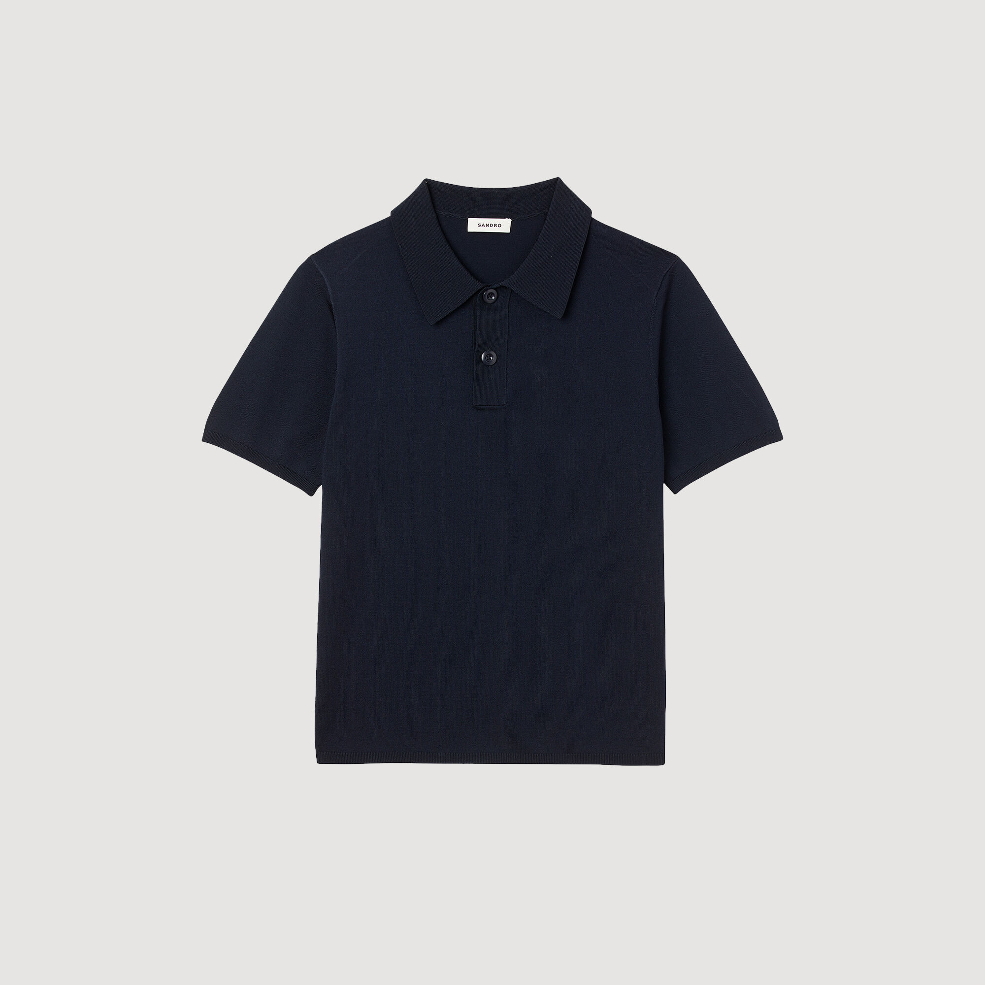 Strick-Poloshirt mit kurzen Ärmeln