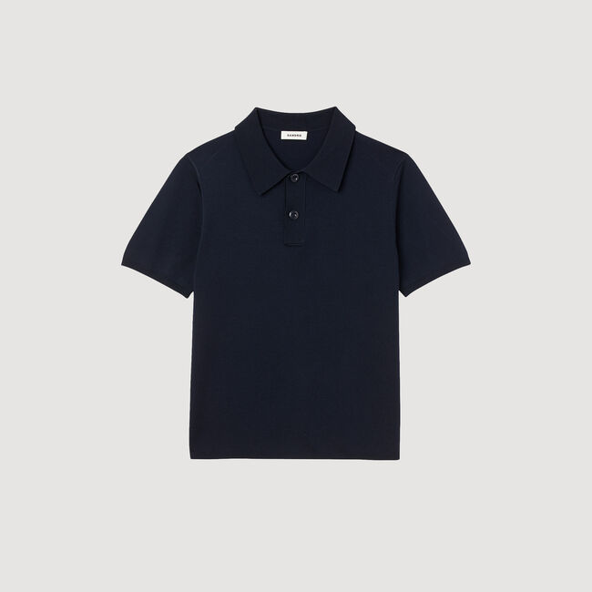 Polo en maille à manches courtes